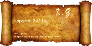 Kapsza Zella névjegykártya